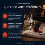 La même technologie de luminothérapie que chez votre vétérinaire, étude PubMed et 7 certifications